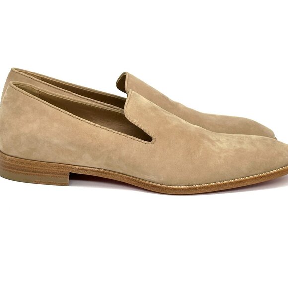 Christian Louboutin DANNY FLEX FLAT Mens Venetian Nubuck Loafers Shoes main image 4